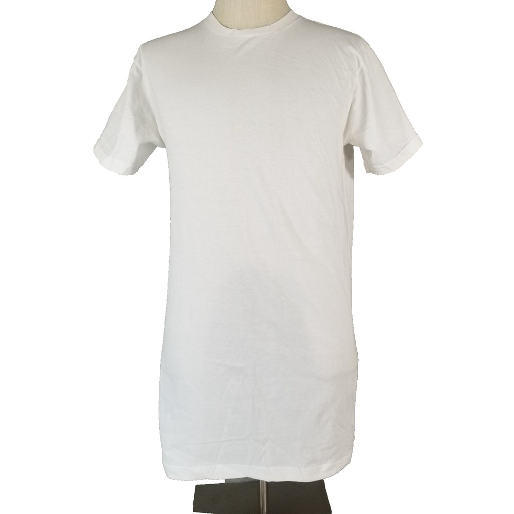 Unicor T Shirt Men Large White Undershirt Crew Neck Lot of 6 100% Cotton USA